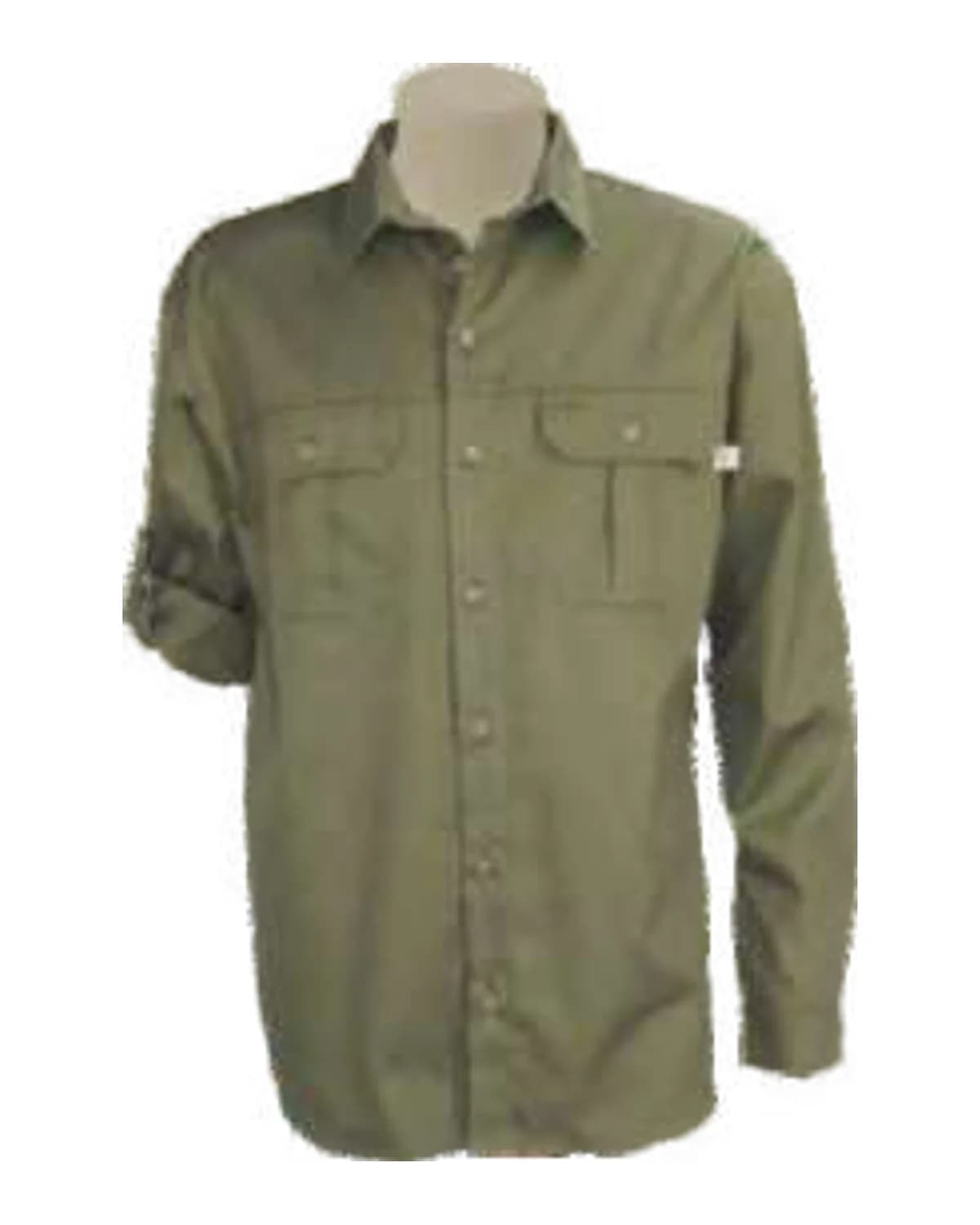 Men's Rangers Twill Bush Shirt with Roll-Up Tabs - Long Sleeve