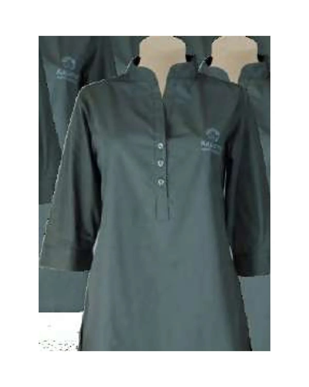 Ladies 3/4 Sleeve Shirt with 1/4 Buttonstand