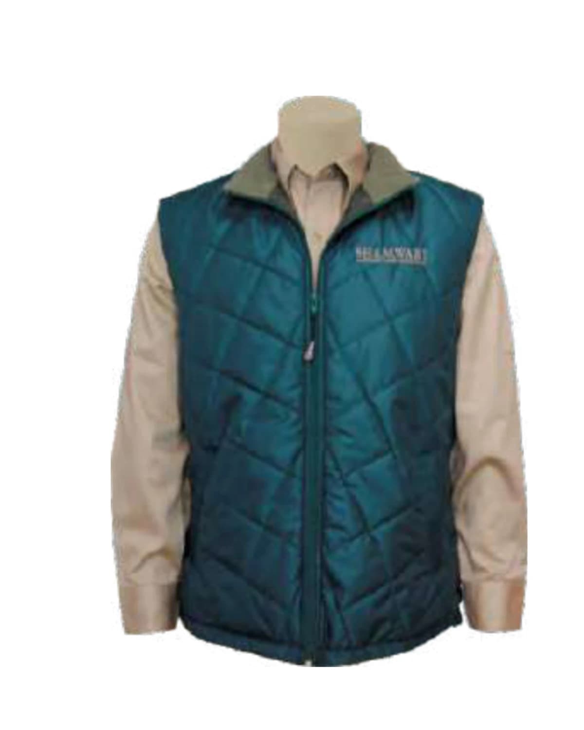Men's Sleeveless Puffer Jacket with Diamond Stitching