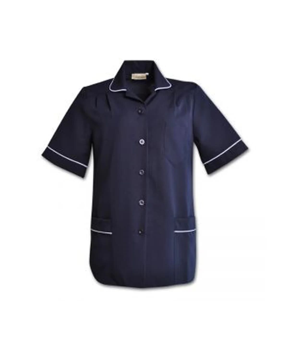 Ladies Piping Top with Pockets: Short Sleeve