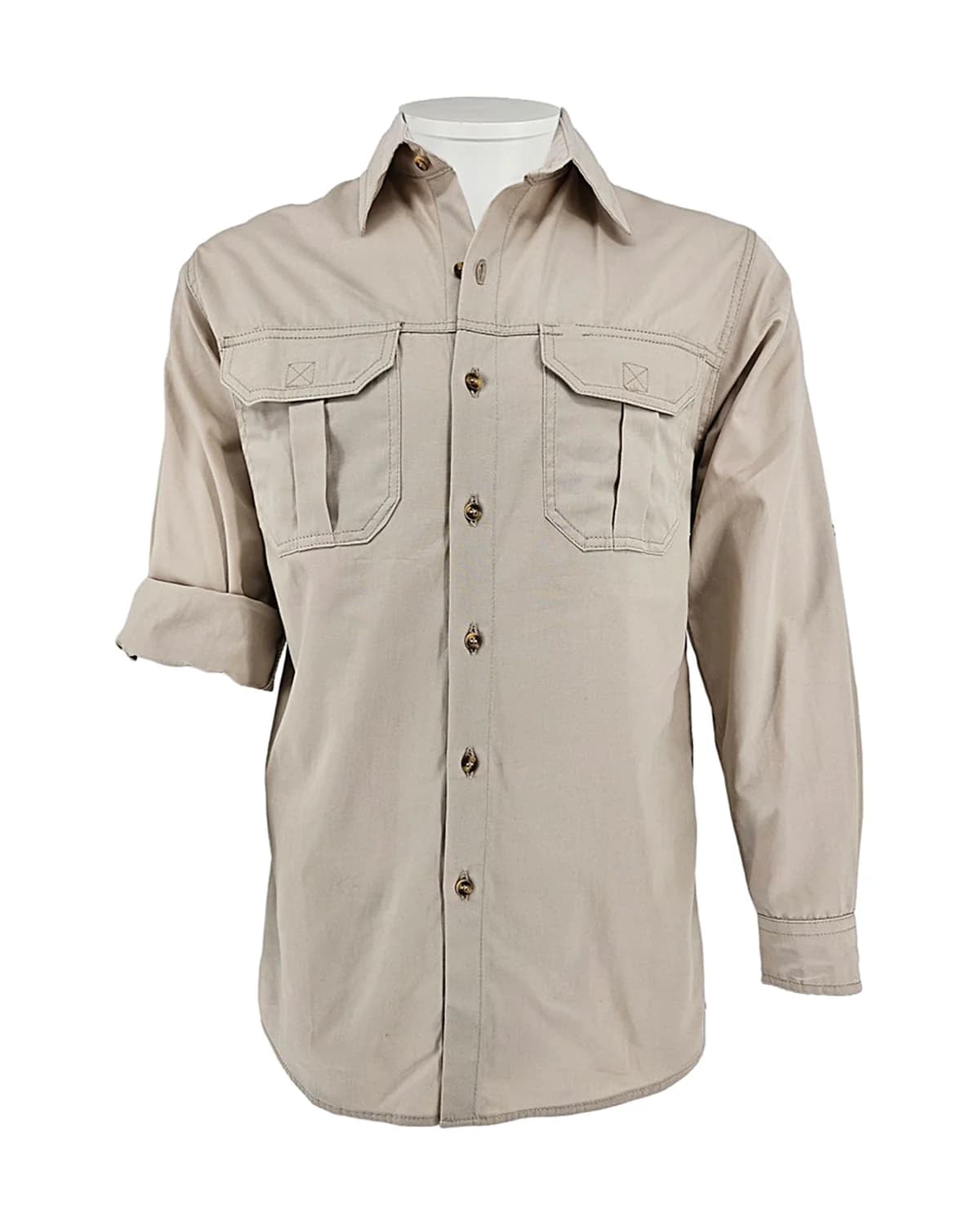 Men's Bush Shirt:  Long-Sleeve (Cotton)