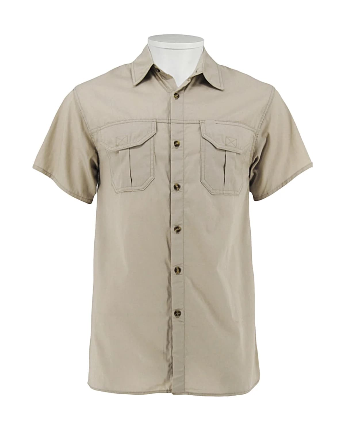 Mens Bush Shirt:  Short-Sleeve (Cotton)