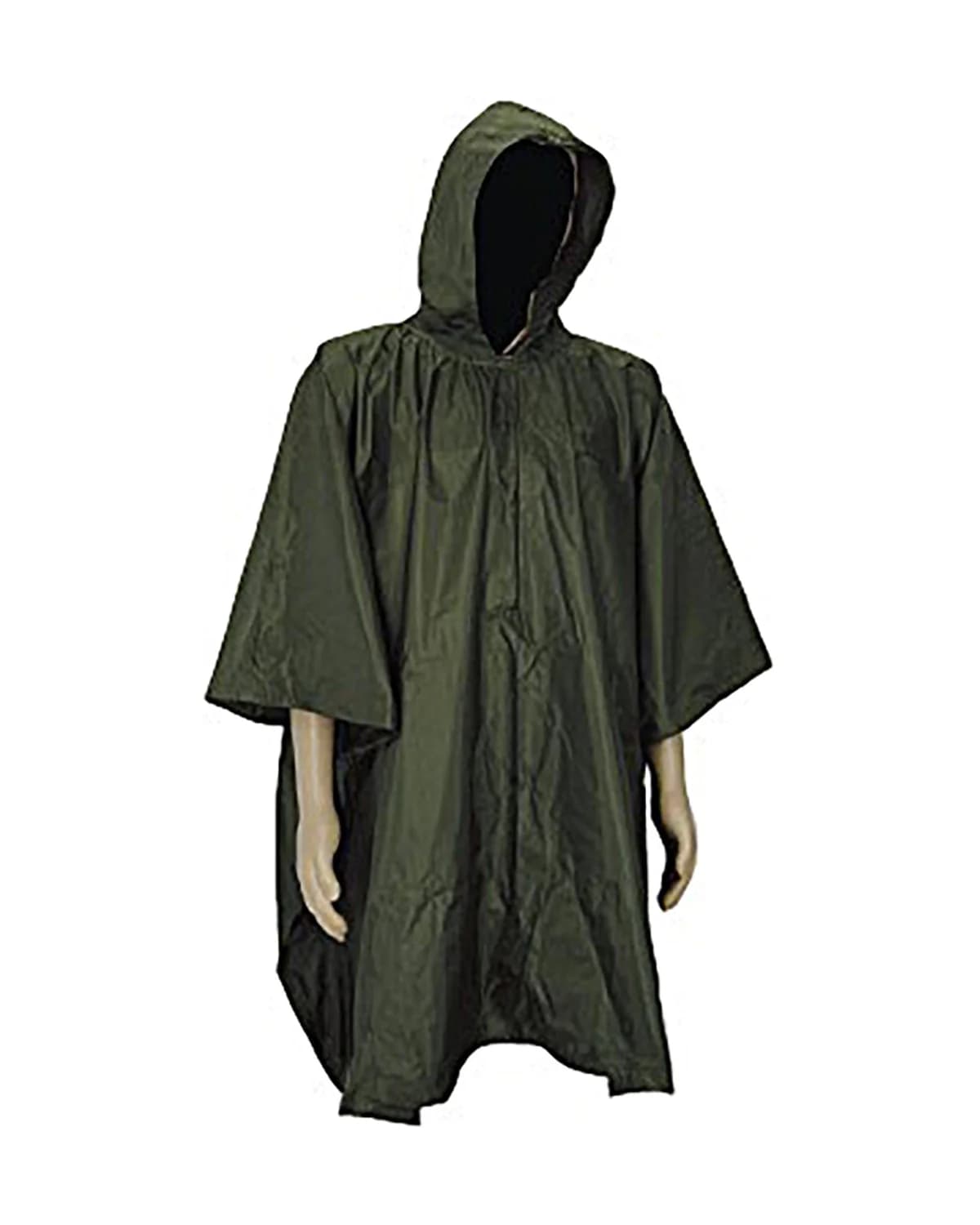 Waterproof Poncho:  Knee-Length (Unlined)