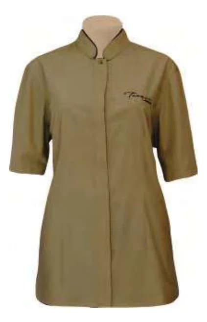Ladies Shaped Mandarin Service Tunic - Short Sleeve