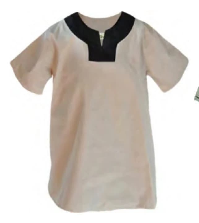 Unisex Housekeeping Tunic - Shweshwe Trim SS