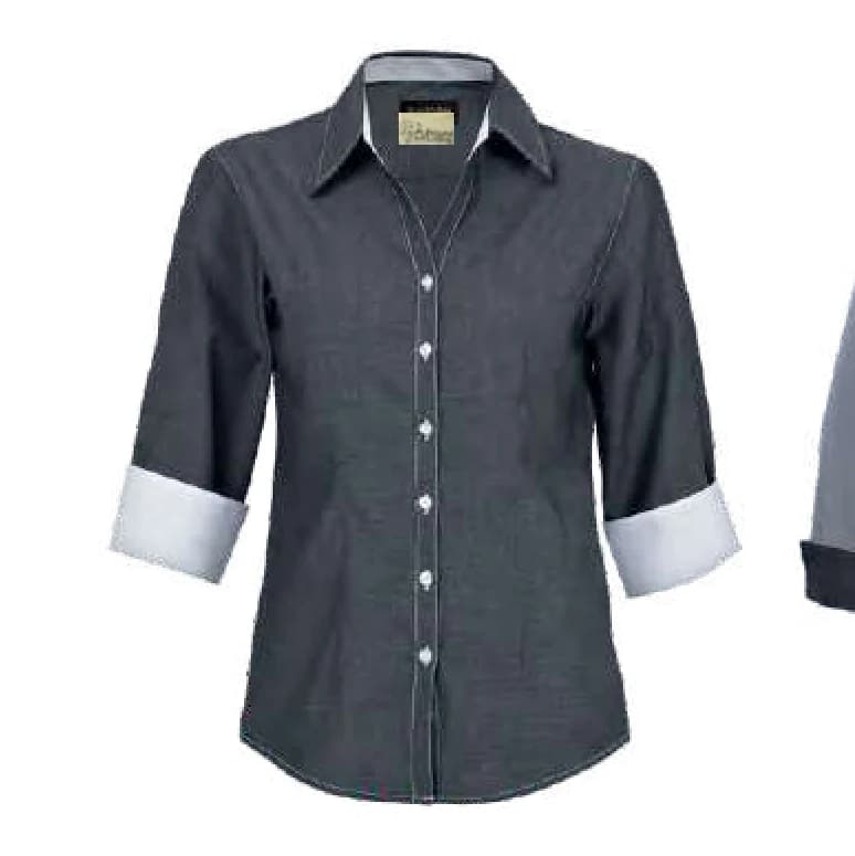 Bar Apron with Pocket & Optional Contrast Stripes