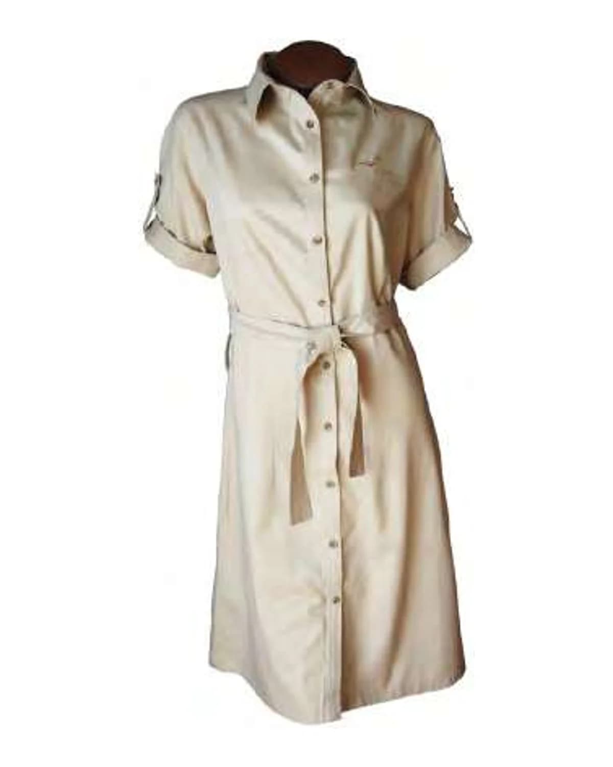 Ladies Button-Down Front of House Dress (Self-Fabric Belt)