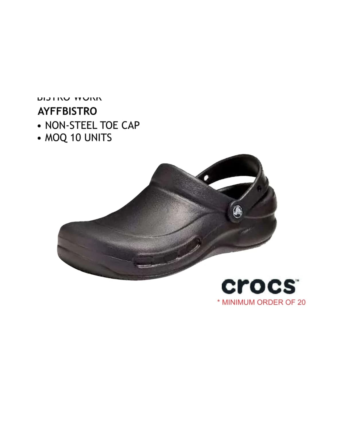 Bistro Work Shoe - Non-Steel Toe Cap